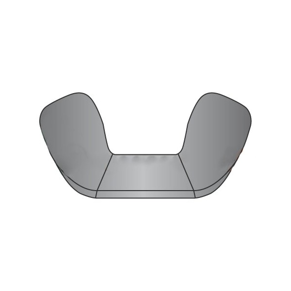 Newport Fasteners Wing Nut, #10-24, Steel, Black Oxide, 0.47 in Ht, 0.91 in Max Wing Span, 2000 PK 999061 - main